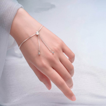 High Quality Low Price Fine Jewelry 925 Sterling Silver Box Chain Bow Tie Cubic Zirconia Detachable Fine Bracelets OEM ODM 5