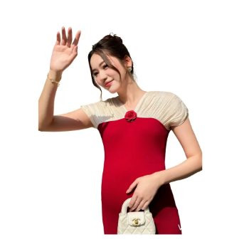 High Quality Summer Maternity Anti-Shrink Short Sleeve Sweat-Absorbent Soft Comfortable Fabric Knee-Length ODM V1209 Vietnam