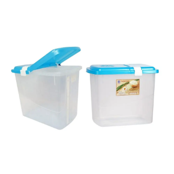 HOKORI Rectangular Transparent Rice Storage Container - Airtight, Moisture-Proof, Large-Capacity Food Bin for Kitchen & Pantry