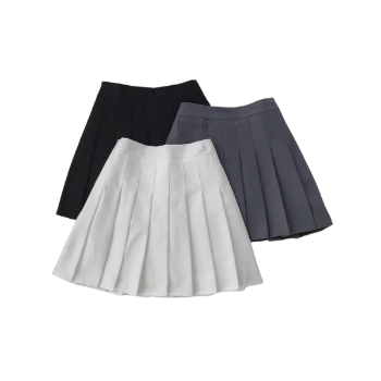 Hot Selling Korean Fashion Mini Skirt Sweet Vintage Style with Print Decoration Elastic Waist Knee-Length for Summer Outfits