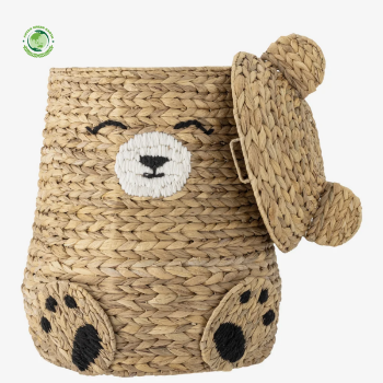 Large bear basket holds all toys, Home accessories Natural materials that are safe for health and aesthetically pleasing