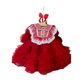 Lolita Girl's Autumn Princess Dress Children's dress Spring and One-year-old Baby Girl 2