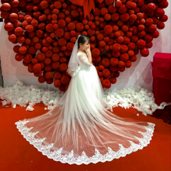 Long Dress Bridal Gown with Tail Girl's Clothing Girls Dresses Princess High Quality Factory Price OEM ODM Service Made In Vietnam 1