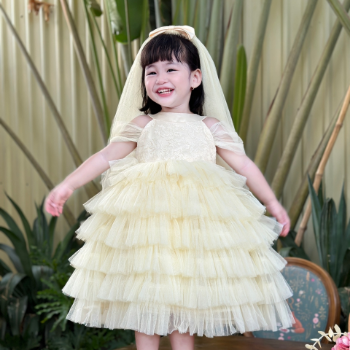 Long Dress Bridesmaid Dress with Veil Girl's Clothing Girls Dresses Princess High Quality Factory Price OEM ODM Service Made In Vietnam 3