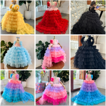 Long Dress Evening Gown with Tail Girl's Clothing Girls Dresses Princess High Quality Factory Price OEM ODM Service Made In Vietnam 1