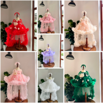 Long Dress Girls' Performance Dress with Tail Girl's Clothing Girls Dresses Princess High Quality Factory Price OEM ODM Service Made In Vietnam 1