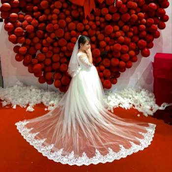 Long Dress Bridal Gown with Tail Girl's Clothing Girls Dresses Princess High Quality Factory Price OEM ODM Service Made In Vietnam