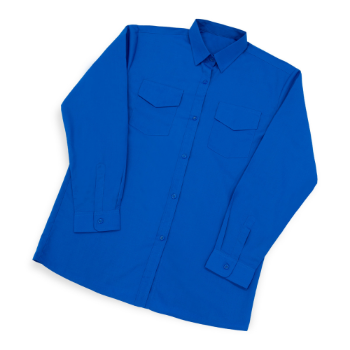 Long-Sleeve For Women Blue Shirt - High-Quality Fabric for All-Day Comfort and Breathability Perfect for Office Wear Everyday 7