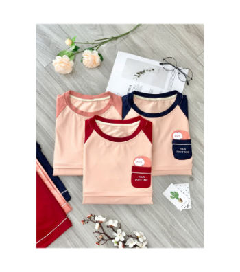 Long Sleeved Maternity & Postpartum Set Cotton B528 Anti-Shrink Minimalist Casual Wear Good Absorbency Custom Design 2