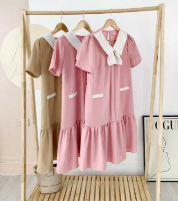 Maternity Dress With Pink Bow V641 Good Price Breathable Minimalist High Elasticity Not Discolored Custom Design OEM/ODM Service 8