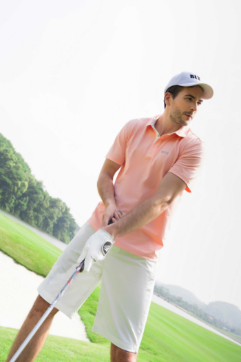 Men's Short Sleeve Golf Polo- Fabric Breathable Moisture-Wicking Stylish Design For Optimal Comfort Flexibility On The Course 5