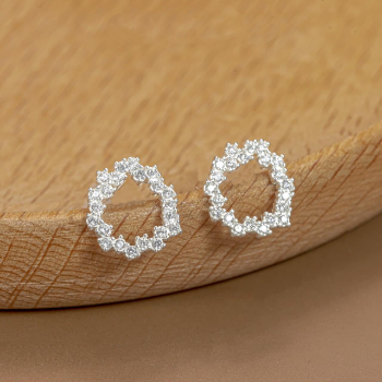 Minimalist Fine Jewelry 925 Sterling Silver Cubic Zirconia Woman Stud Earrings Wholesale Tiny Earrings for Gift Anniversary 4