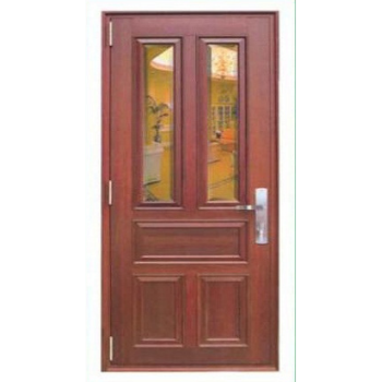 Modern Classic Villa Wooden Double Door Designs Wholesale Solid Wood Furniture Natural Finish Frames Apartment Exterior Wood