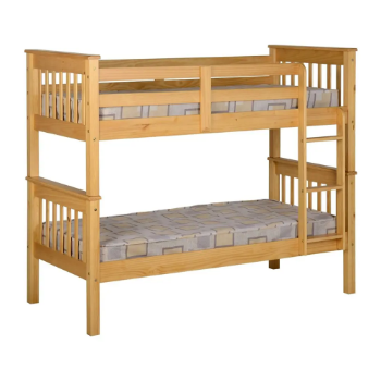 Modern Design Solid Pine Wood Bunk Bed Frame Simply Elegant Wooden Furniture Made in Vietnam Factory Price
