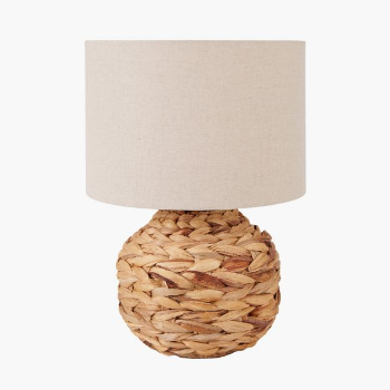 Natural Plaited Water Hyacinth Table Lamp, Lamps made from handmade materials, home decoration accessories, wholesale.