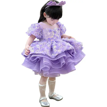 Nhung Nguyen OEM ODM Princess Dress Big Size Baby Girls Short Sequin Flared Skirt Party Style Competitive Price Made Viet Nam
