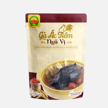 OEM FCE HACCP ISO  24ps 350g Slow-cooked Black Chicken with Five Spices Soup Wholesale Vietnam nutritious soup mre healthy food