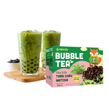 OEM ODM Mix Various Flavored Instant Bubble Milk Tea Matcha/ Black Tea/ Roasted Milk Tea with Boba Tapioca Pearls 5