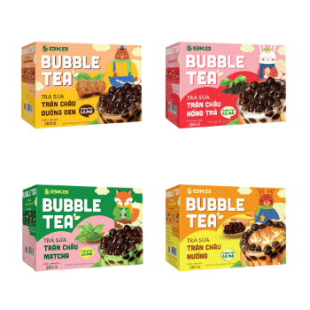 OEM ODM Mix Various Flavored Instant Bubble Milk Tea Matcha/ Black Tea/ Roasted Milk Tea with Boba Tapioca Pearls 6