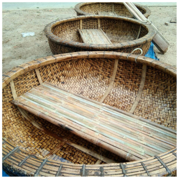 Oval Bamboo Coracle Fishing Boat 100% Natural Bamboo Wholesale Decoration Customization From Vietnam Competitive Price 4