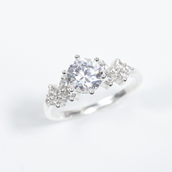 Premium Woman's Jewelry 925 Sterling Silver Geometric Cubic Zirconia Eternity Engagement Rings Wedding Anniversary Rings