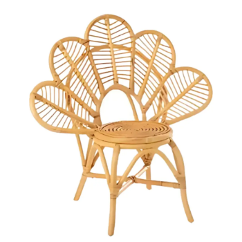 Vietnam Home Decor Vietnam Wholesale Furniture Rattan Fan-Back Lounge Chair Factory Price Rattan Wholesale Distributors Rattan Chairs For Outdoor Furniture OEM ODM Made In Vietnam