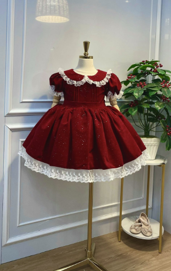 Reasonable price Beautiful color princess dress for girls Packed in plastic bag New model 4-layer princess dress made in Vietnam 2