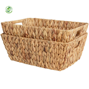 Rectangular basket with handle, Storage basket, home organization accessory highly aesthetic, wholesale available.