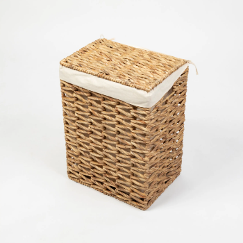 Rectangular storage basket with lid, home organization accessory highly aesthetic, wholesale available.