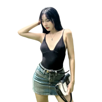 Rosa Double-Layer Cotton Spaghetti Strap Top Y2K Sexy Women's Clothing Shirts Women's T-shirts High Quality Made In Vietnam