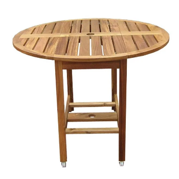 Round Folding Acacia Table Modern Outdoor Wholesale Outdoor Furniture Garden Folding Round Wooden Table Made In Vietnam 5