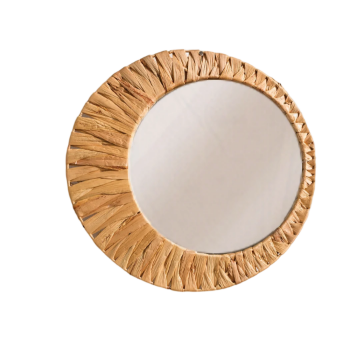 Round mirror with oval vase frame, wall hanging, home decor, highly aesthetic home decoration accessories, wholesale.