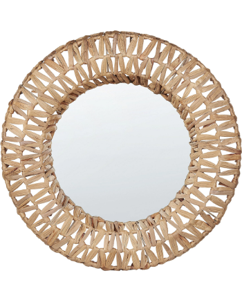 Round mirror with water hyacinth border, wall hanging, home decor, highly aesthetic home decoration accessories, wholesale.