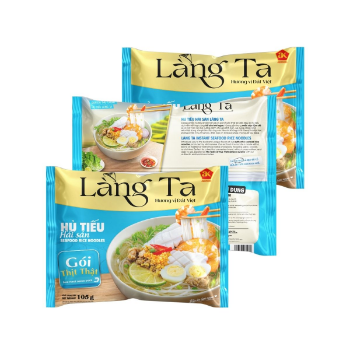 Seafood Instant Rice Noodles 105G bag with real seafood sauce from ISO HACCP Vietnam factory OEM package convenient meal 4