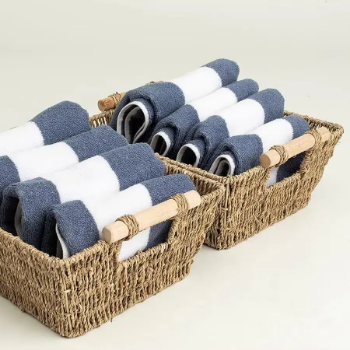 Seagrass Basket Woven Seagrass Basket, home organization accessory highly aesthetic, wholesale available.
