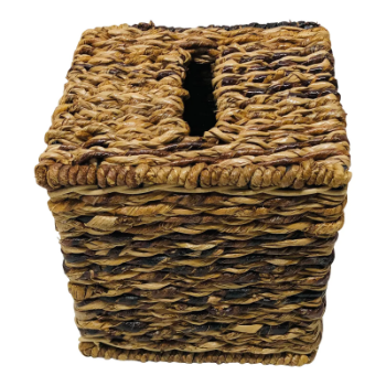 Seagrass square Tissue Box made of natural materials, customizable size on request box, multifunctional tissue box.