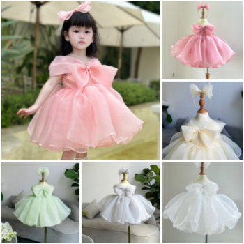 Short Dress Ely Dress in American Chiffon Girl's Clothing Girls Dresses Princess High Quality Factory Price OEM ODM Service Made In Vietnam 1