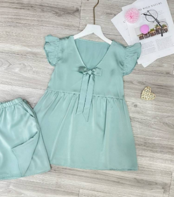 Silk Striped Maternity Outfit Set With Bow Collar For Home Postpartum Wear B314 Anti-Shrink Sweat-Absorbent Not Discolored 8