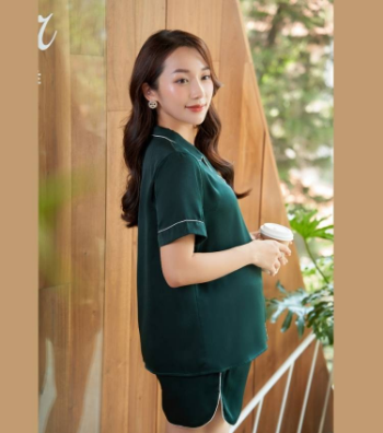 Soft Silk Maternity Clothing Set B432 Good Price  Breathable Sweat-Absorbent Casual Wear Not Discolored Custom Logo Bulk 3