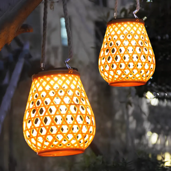 Solar Woven Lantern, solar lights made from natural materials, handmade lights, home decor, eco-friendly home decor, wholesale.