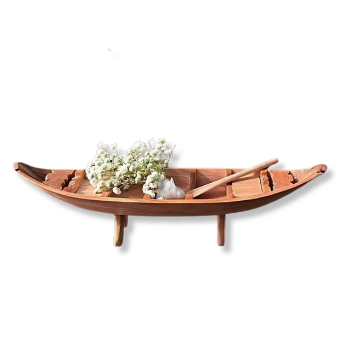 Souvenir Solid Wood Handmade Wooden Boat Manufacturer Wholesale Good Price Carton Box Packaging Made In Vietnam Handicraft 5