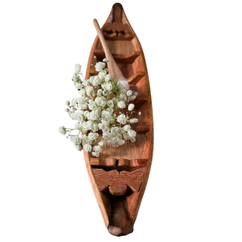 Souvenir Solid Wood Handmade Wooden Boat Manufacturer Wholesale Good Price Carton Box Packaging Made In Vietnam Handicraft 3