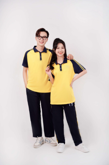 Student Sport Uniform Set-Short Sleeve Top Long Pants Comfortable Durable Fabric For School Activity & Physical Education Class 7