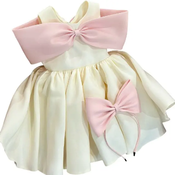 Summer Sleeveless Party-Style Dress for Baby Girls Elly Princess OEM ODM for Children's Age Group Large Size Made in Vietnam