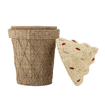 Sweet Waffle Ice Cream Handwoven Seagrass Basket Natural materials that are safe for health and aesthetically pleasing wholesale