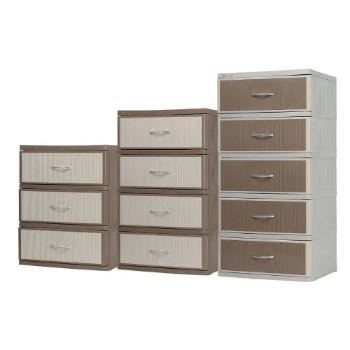 T666 3-Floor Drawer Cabinet Durable Storage Organizer for Home Office Bedroom Multi-Purpose Space-Saving Furniture with Drawers
