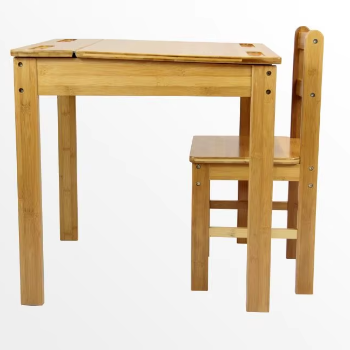 The desk is made of natural bamboo, Kids' study desk, kids' furniture, safe for health and aesthetically pleasing, wholesale.