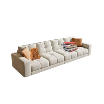 The Exquisite Living Room Sofa Is A Perfect Fusion Of Comfort And Style Beech Wood - High-Density Sponge - Plush Fabric