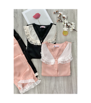 The Maternity & Postpartum Set Is Designed With B504 Silk Peter Pan Collar Comfortable Fabric Not Discolored Custom Logo 1