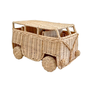 The toy car is made of natural rattan, Kid toys, kids' furniture, safe for health and aesthetically pleasing, wholesale.